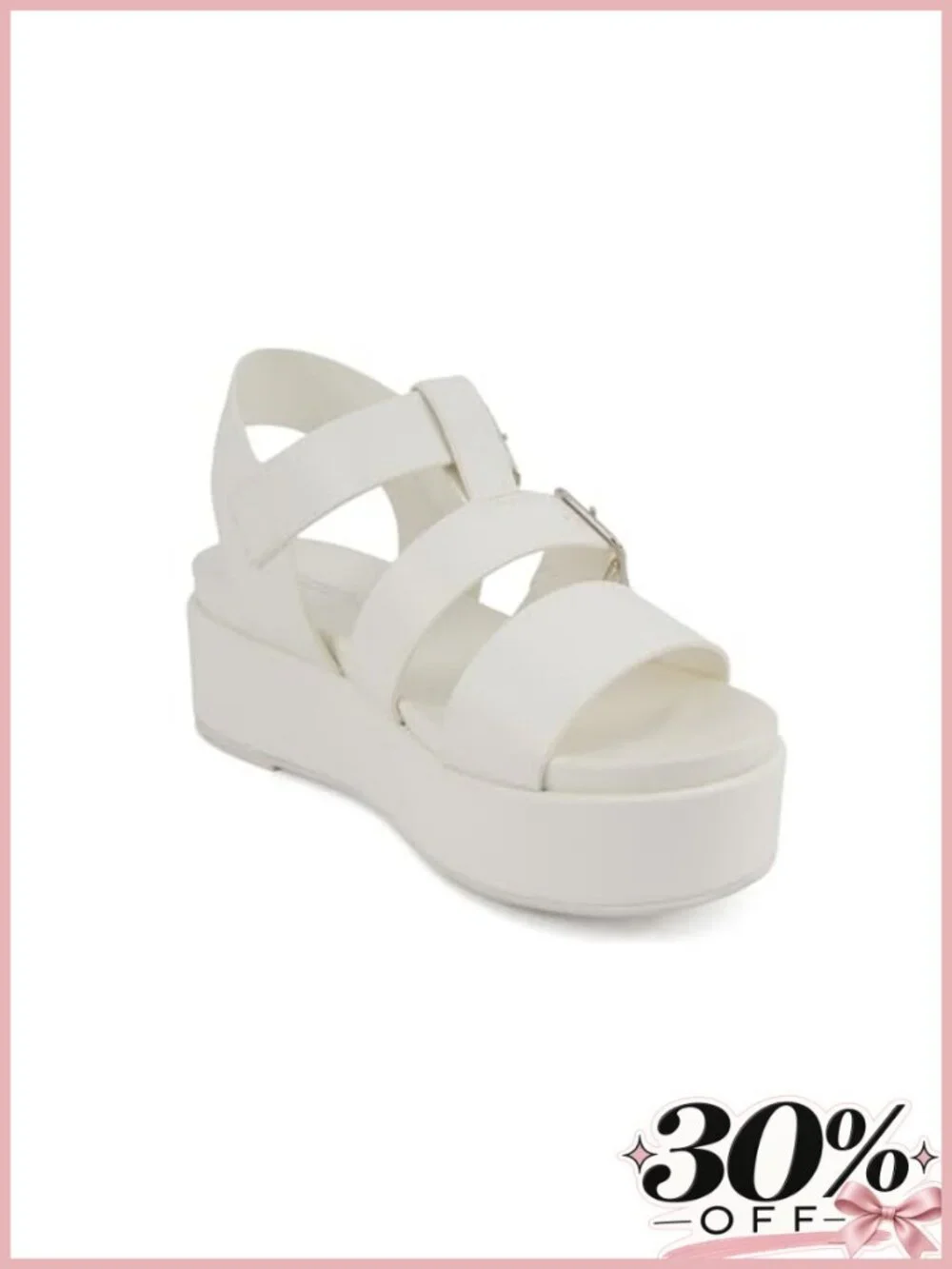 Soda Stellar Women Platform Wedge Sandals Adjustable Ankle Strap Open Toe